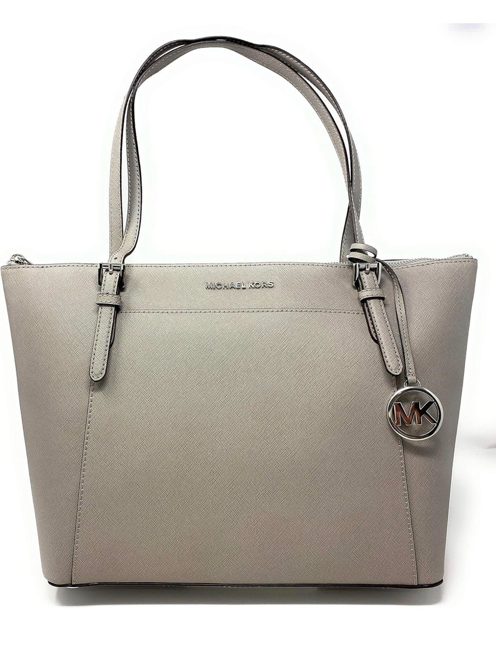 Michael Kors Ciara - Large East West Top Zip Tote (Pearl Grey)